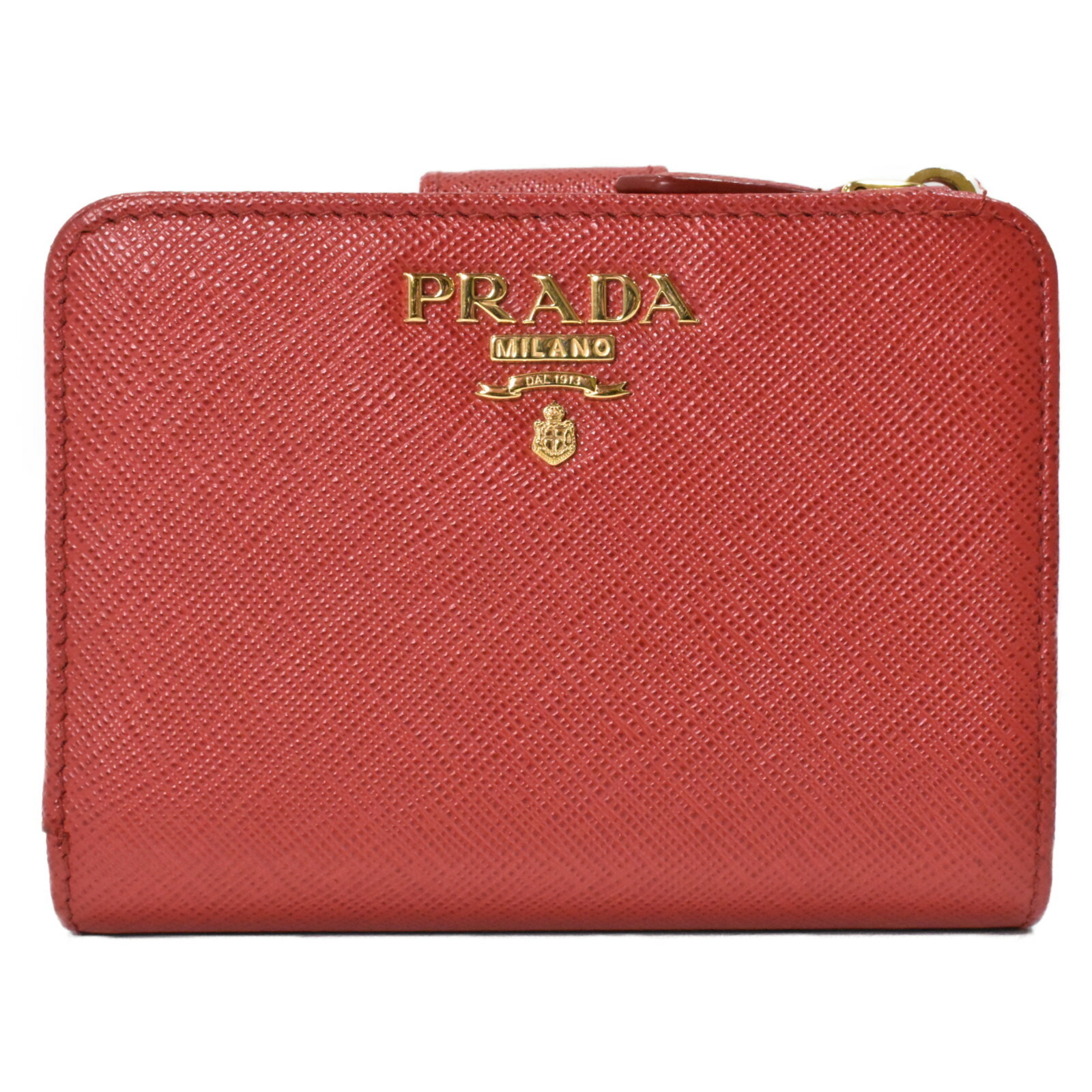 Prada Bifold Wallet Leather Red